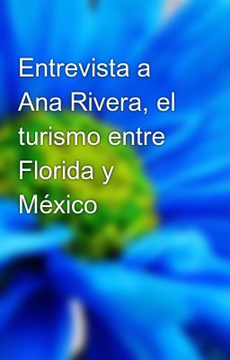Entrevista a ana Rivera, el Turismo...