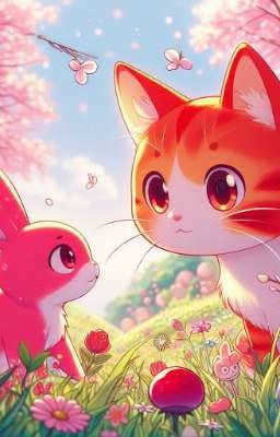 el Gato Rojo y la Conejo Rosa